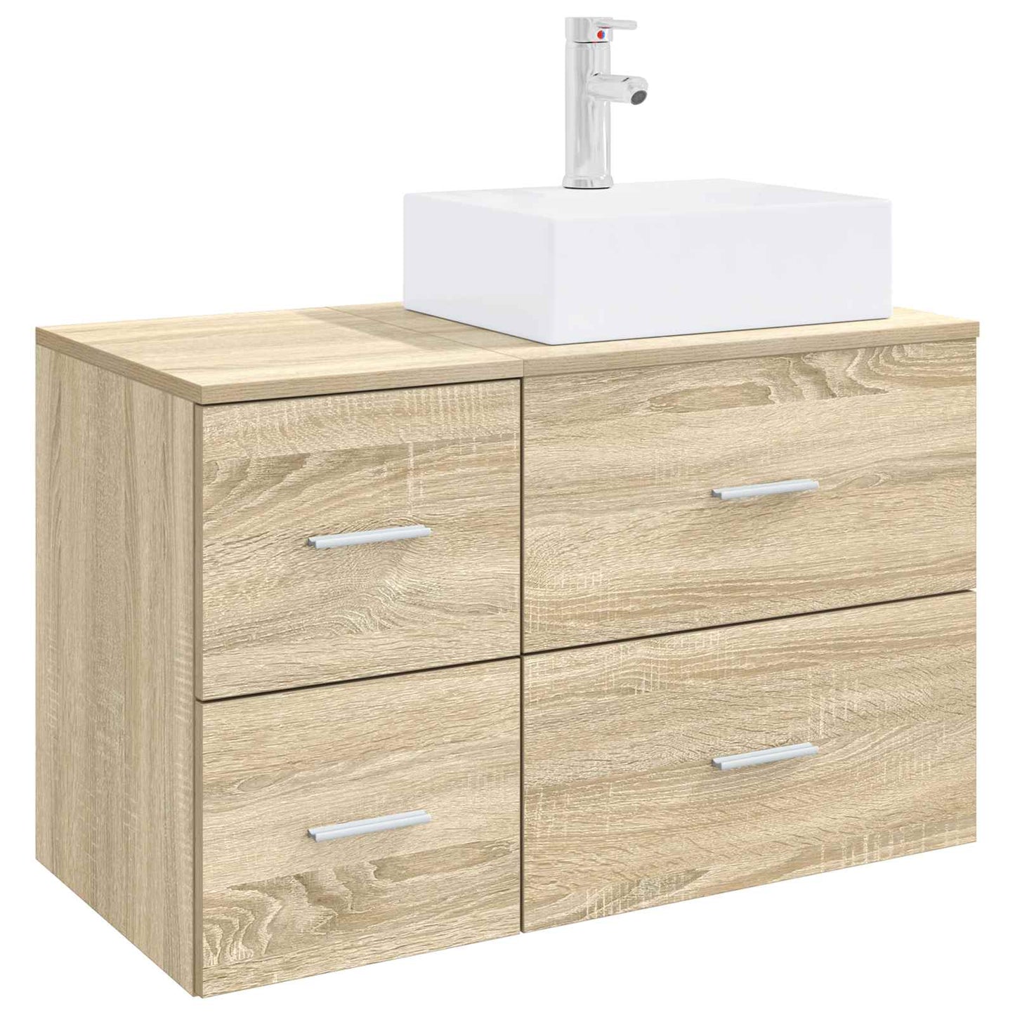 Bathroom Furniture Set 2 pcs Sonoma Oak Engineered Wood