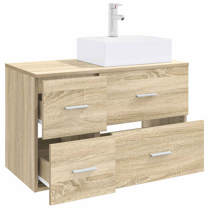 Bathroom Furniture Set 2 pcs Sonoma Oak Engineered Wood