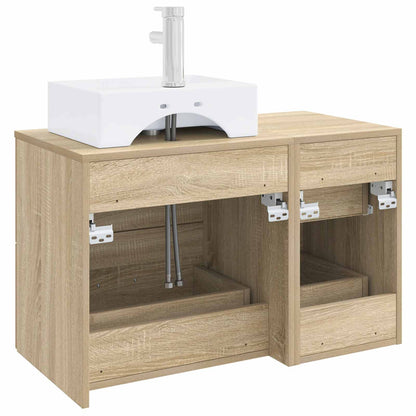 Bathroom Furniture Set 2 pcs Sonoma Oak Engineered Wood