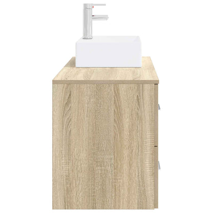 Bathroom Furniture Set 2 pcs Sonoma Oak Engineered Wood