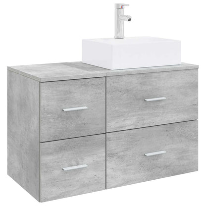 Bathroom Furniture Set 2 pcs Concrete Grey Engineered Wood