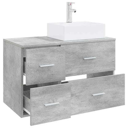 Bathroom Furniture Set 2 pcs Concrete Grey Engineered Wood