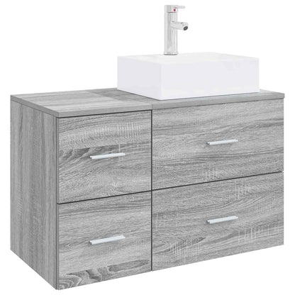 Bathroom Furniture Set 2 pcs Grey Sonoma Engineered Wood