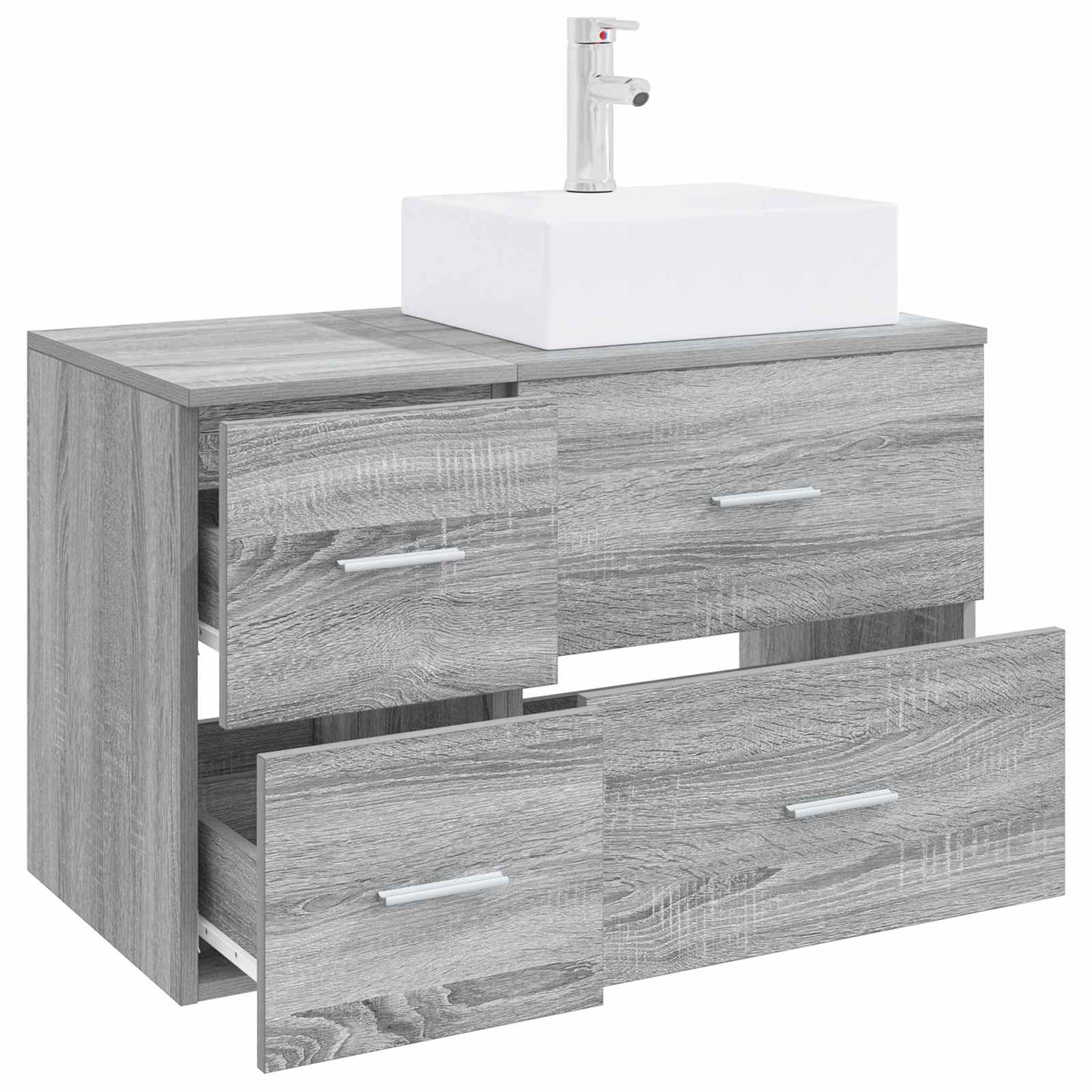 Bathroom Furniture Set 2 pcs Grey Sonoma Engineered Wood