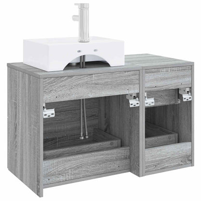Bathroom Furniture Set 2 pcs Grey Sonoma Engineered Wood