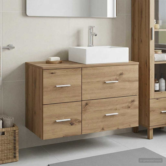 Bathroom Furniture Set 2 pcs Artisan Oak Engineered Wood