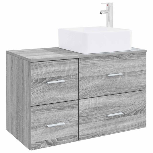 Bathroom Furniture Set 2 pcs Grey Sonoma Engineered Wood