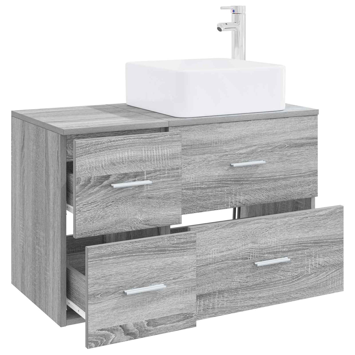 Bathroom Furniture Set 2 pcs Grey Sonoma Engineered Wood