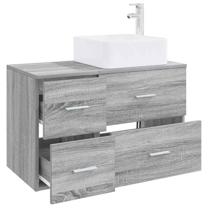 Bathroom Furniture Set 2 pcs Grey Sonoma Engineered Wood