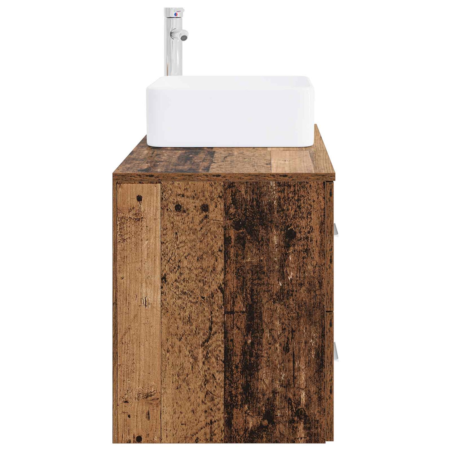 Bathroom Furniture Set 2 pcs Old Wood Engineered Wood