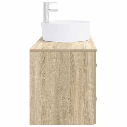 Bathroom Furniture Set 2 pcs Sonoma Oak Engineered Wood