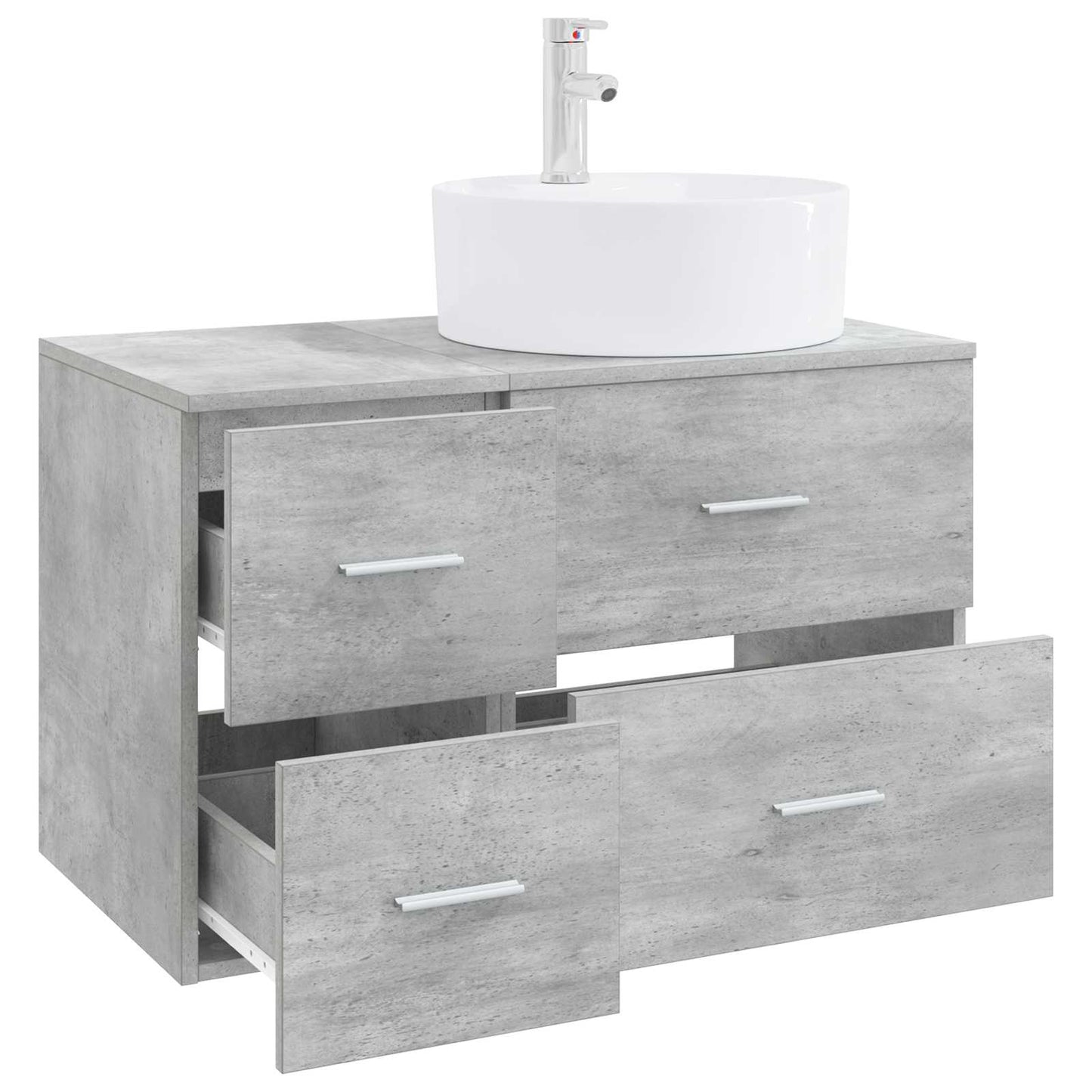 Bathroom Furniture Set 2 pcs Concrete Grey Engineered Wood