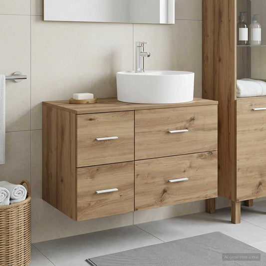 Bathroom Furniture Set 2 pcs Artisan Oak Engineered Wood