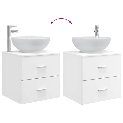 Bathroom Furniture Set 2 pcs White Engineered Wood