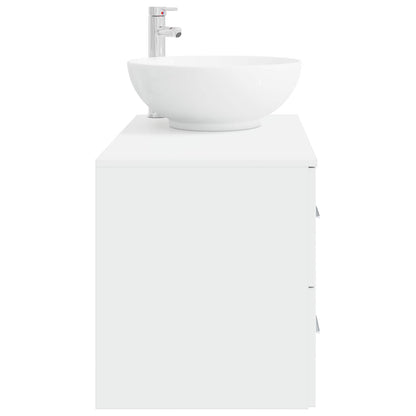 Bathroom Furniture Set 2 pcs White Engineered Wood