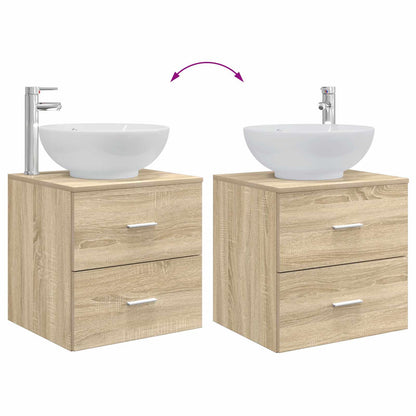Bathroom Furniture Set 2 pcs Sonoma Oak Engineered Wood