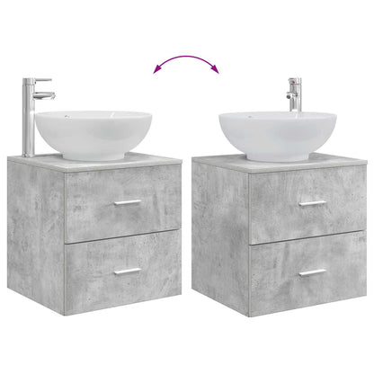 Bathroom Furniture Set 2 pcs Concrete Grey Engineered Wood