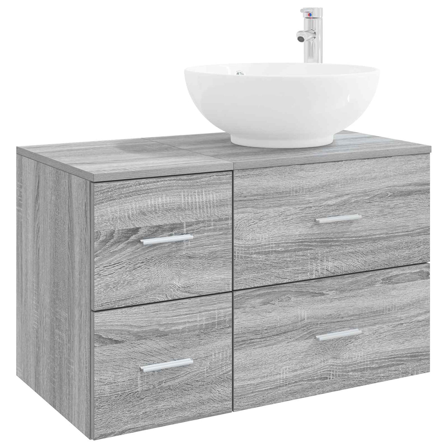 Bathroom Furniture Set 2 pcs Grey Sonoma Engineered Wood