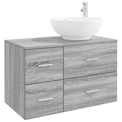 Bathroom Furniture Set 2 pcs Grey Sonoma Engineered Wood