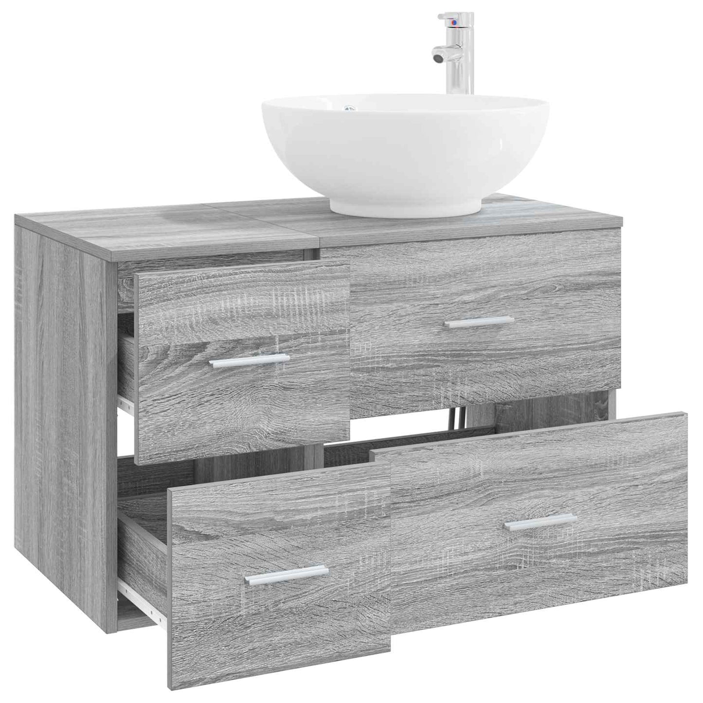 Bathroom Furniture Set 2 pcs Grey Sonoma Engineered Wood