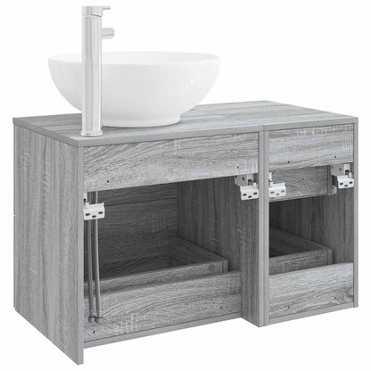 Bathroom Furniture Set 2 pcs Grey Sonoma Engineered Wood