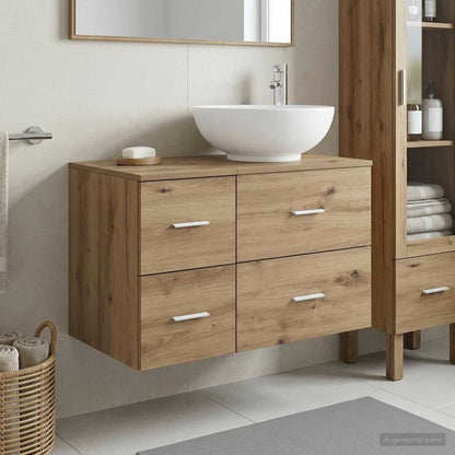 Bathroom Furniture Set 2 pcs Artisan Oak Engineered Wood