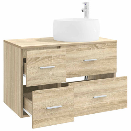 Bathroom Furniture Set 2 pcs Sonoma Oak Engineered Wood