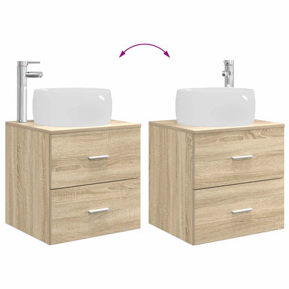 Bathroom Furniture Set 2 pcs Sonoma Oak Engineered Wood