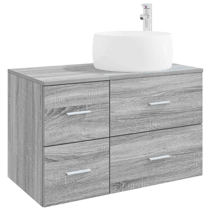 Bathroom Furniture Set 2 pcs Grey Sonoma Engineered Wood