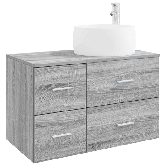 Bathroom Furniture Set 2 pcs Grey Sonoma Engineered Wood