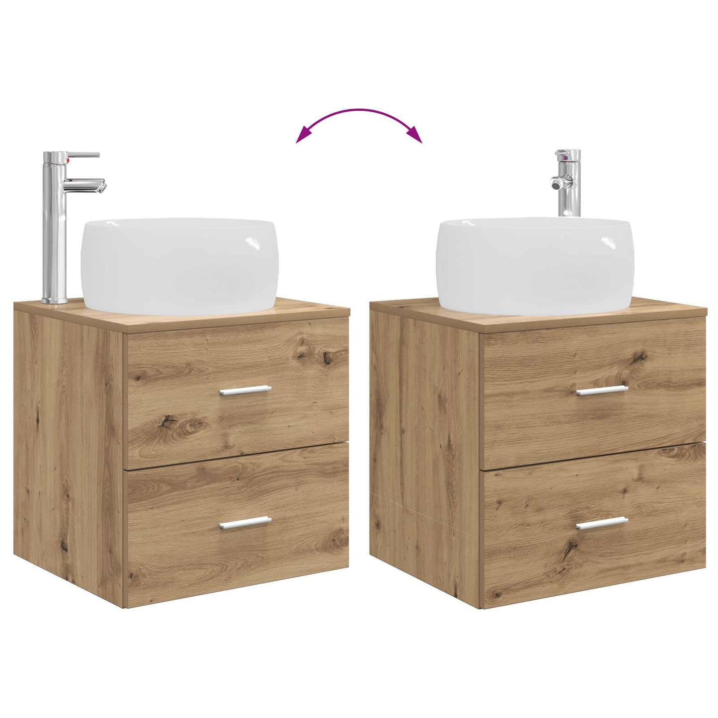 Bathroom Furniture Set 2 pcs Artisan Oak Engineered Wood