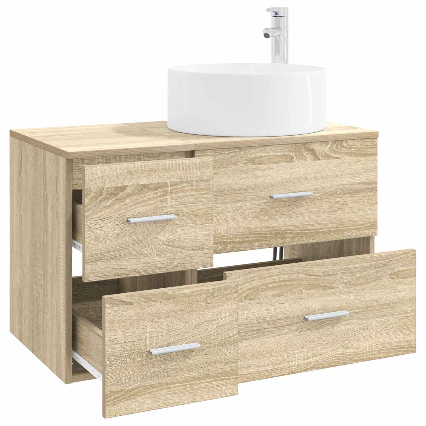 Bathroom Furniture Set 2 pcs Sonoma Oak Engineered Wood