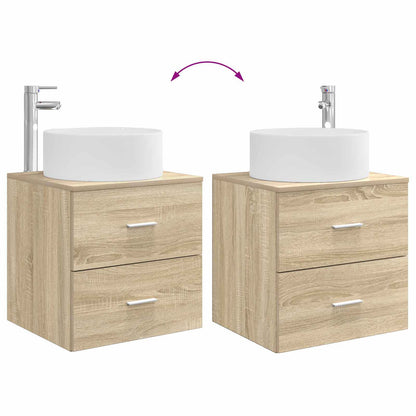Bathroom Furniture Set 2 pcs Sonoma Oak Engineered Wood
