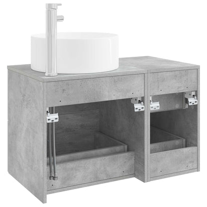 Bathroom Furniture Set 2 pcs Concrete Grey Engineered Wood