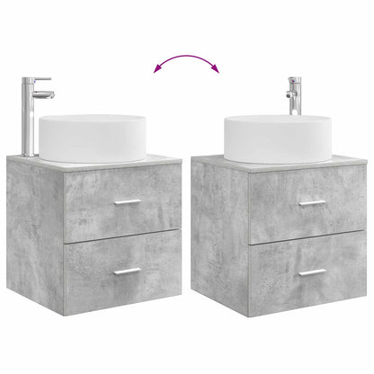 Bathroom Furniture Set 2 pcs Concrete Grey Engineered Wood