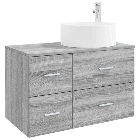 Bathroom Furniture Set 2 pcs Grey Sonoma Engineered Wood