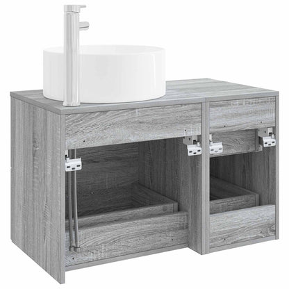 Bathroom Furniture Set 2 pcs Grey Sonoma Engineered Wood