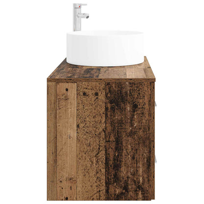 Bathroom Furniture Set 2 pcs Old Wood Engineered Wood