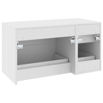 Bathroom Furniture Set 2 pcs White Engineered Wood