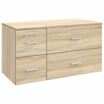 Bathroom Furniture Set 2 pcs Sonoma Oak Engineered Wood