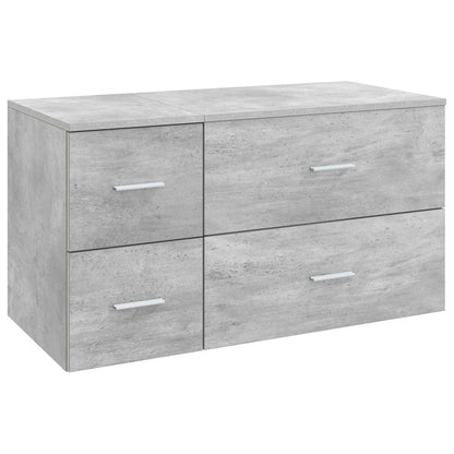 Bathroom Furniture Set 2 pcs Concrete Grey Engineered Wood
