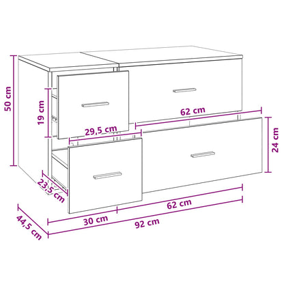Bathroom Furniture Set 2 pcs Concrete Grey Engineered Wood