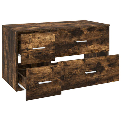 Bathroom Furniture Set 2 pcs Smoked Oak Engineered Wood