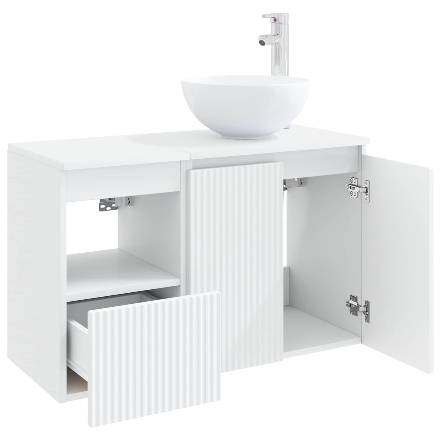 Bathroom Furniture Set 2 pcs White Engineered Wood