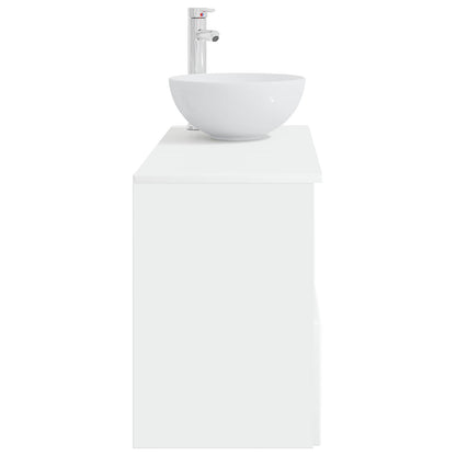Bathroom Furniture Set 2 pcs White Engineered Wood