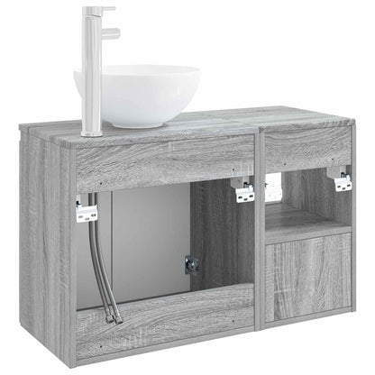 Bathroom Furniture Set 2 pcs Grey Sonoma Engineered Wood