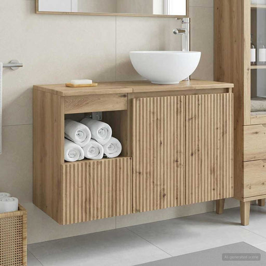 Bathroom Furniture Set 2 pcs Artisan Oak Engineered Wood