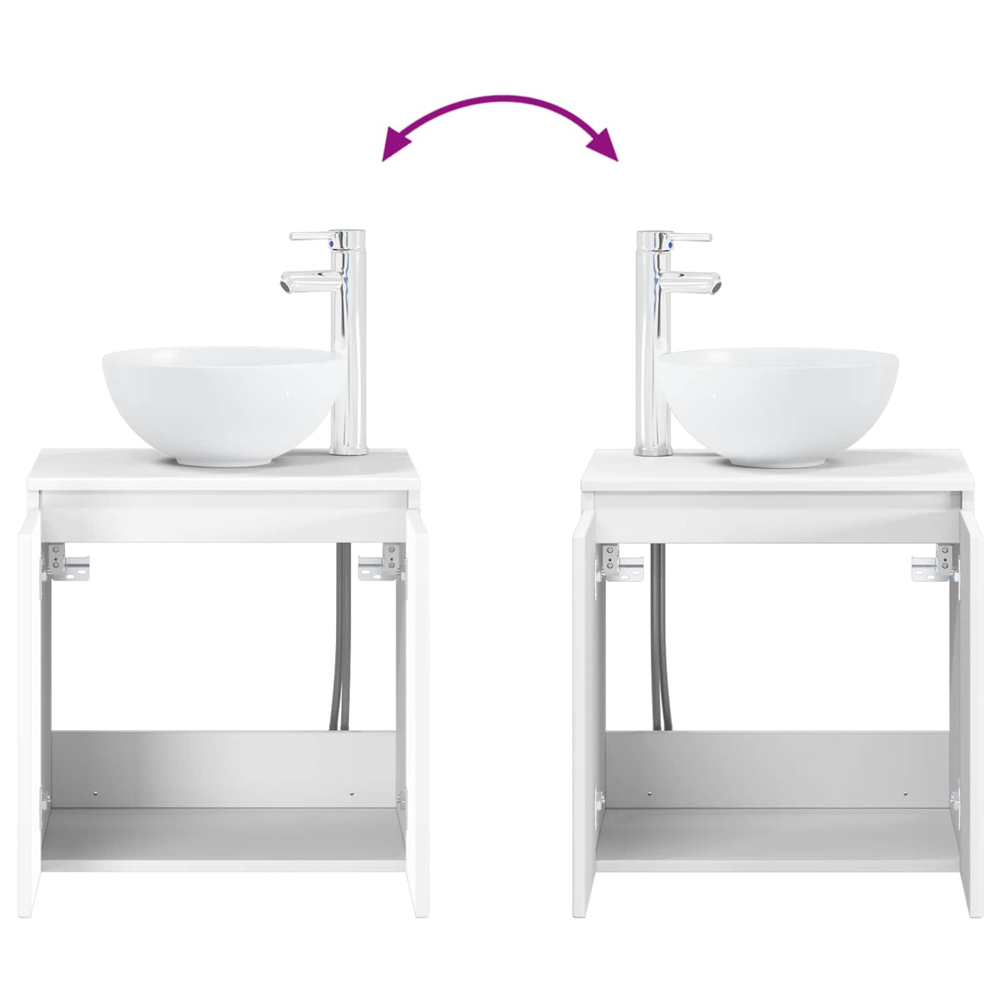 Bathroom Furniture Set 2 pcs White Engineered Wood
