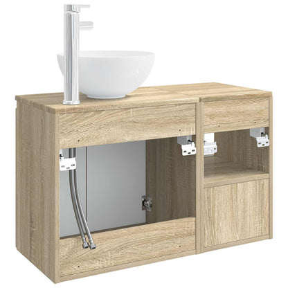 Bathroom Furniture Set 2 pcs Sonoma Oak Engineered Wood