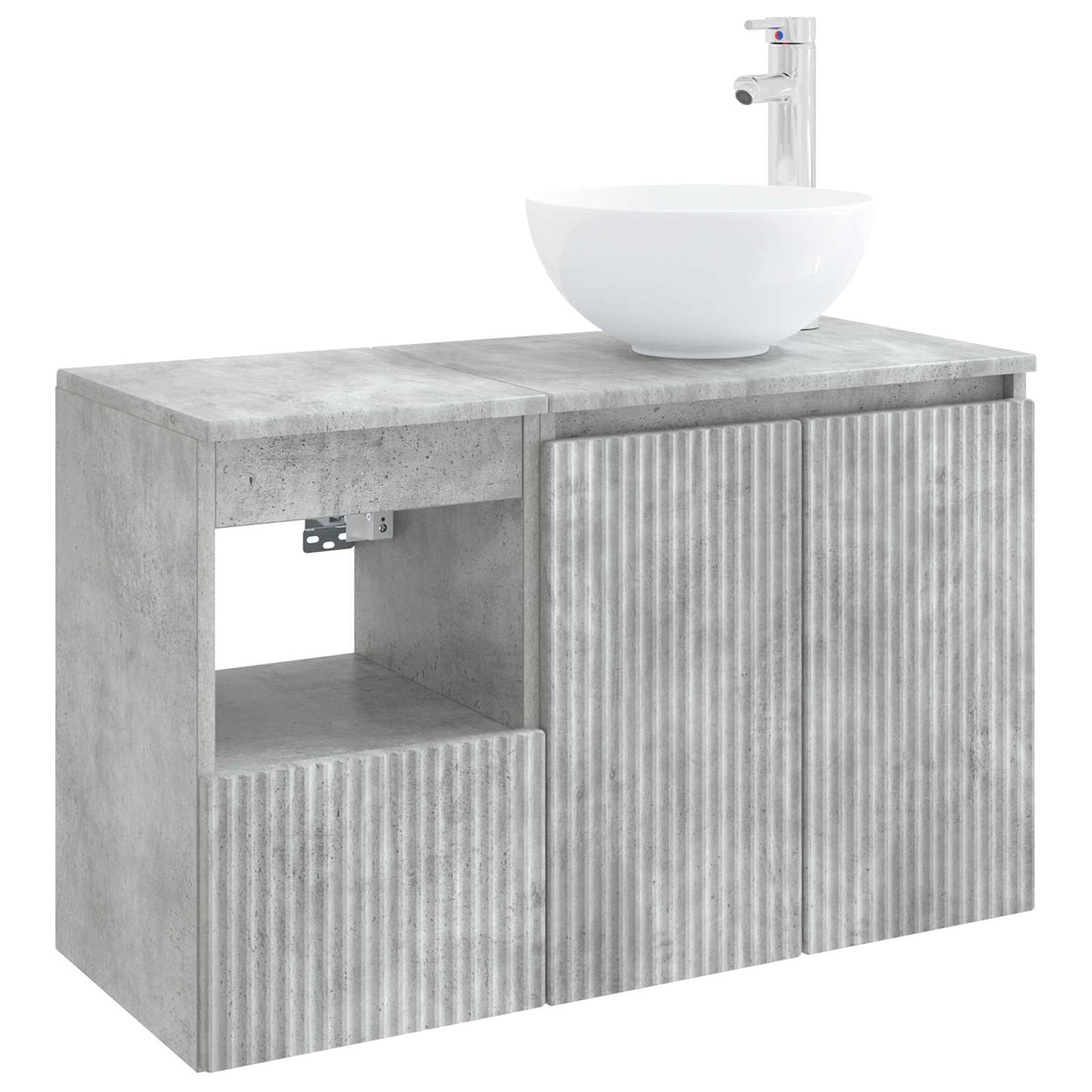 Bathroom Furniture Set 2 pcs Concrete Grey Engineered Wood